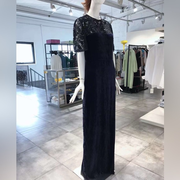 US 8 Stella McCartney embellished lace velvet gown NWT - Picture 2 of 10